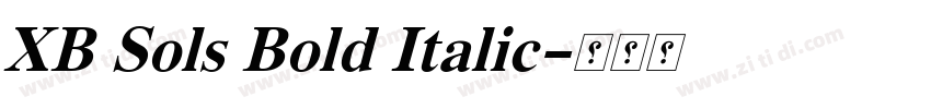 XB Sols Bold Italic字体转换